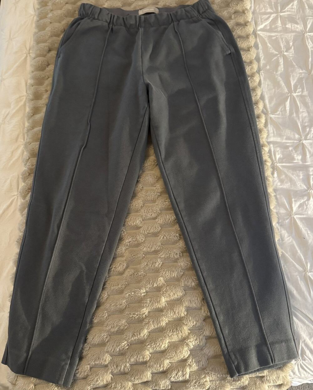 Everlane The Dream Pant Women’s Gray Blue Pull On Tapered Pintuck Pants Sz M